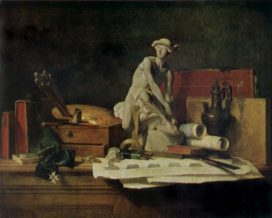 Still life with the Attributes  of Arts